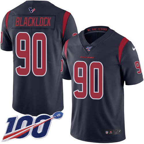 Nike Texans #90 Ross Blacklock Navy Blue Youth Stitched NFL Limited Rush 100th Season Jersey